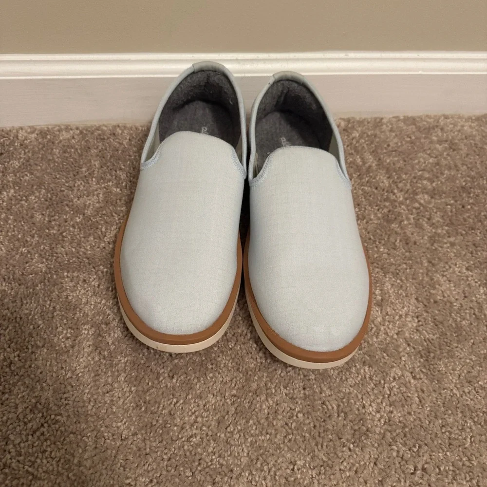 Allbirds Wool Lounger Light Blue Slip On Sneakers Mens 11 WLM11 Low Top Shoes